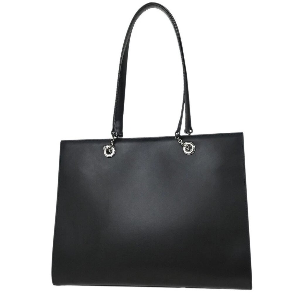Cartier Black Leather Panthere Tote Handbag EKED 117334 - Picture 2 of 10